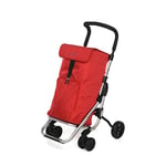 Foppapedretti Chariot de Courses en Aluminium et Polyester - Corail - 39,5 l