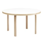 Artek - Table 91, White laminate, Clear lacquered - Ruokapöytä - Alvar Aalto