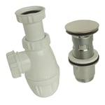 SOMATHERM FOR YOU, Bonde clic clac sécable ABS pour lavabo avec siphon réglable Ø32/42, hauteur 100 mm, ouverture par pression, s'adapte à tous types de lavabos et vasques