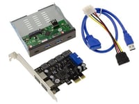 KALEA-INFORMATIQUE Kit usb 6 ports carte pcie et baie usb3 2x a et 2x c