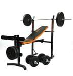 V-fit Weight Bench with 50kg Weight Set STB09-1 Folding Bench r.r.p £270.00