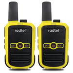 Radtel RT12 Talkies-Walkies Rechargeables pour Adultes Longue portée sans Licence PMR 446 Radio bidirectionnelle 16 canaux VOX Mains Libres pour Camping… (Jaune)