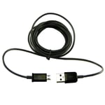 Pour NOKIA Lumia 930 : Cable Micro Usb Noir Long 3 Metres - Synchro & Charge