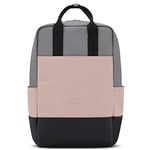 Johnny Urban Sac a Dos Femme et Homme Rose Gris - Hailey - Sac pour Voyage, College, Travail - Elegant Sac à Dos de Loisir - Ordinateur 14 Pouces - Impermeable