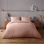 Silentnight Supersoft Collection Pink Duvet Cover Set. Supersoft Snuggly Easy Care Duvet Cover Quilt Bedding Set - King (220cm x 230cm) + 2 Matching Pillowcase