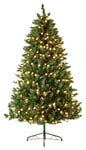 1.8M Pre-Lit Rockingham Forest Christmas Tree With Colour Switch Xmas Indoor Dec