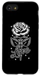 Coque pour iPhone SE (2020) / 7 / 8 Goth Gothic - Fleur Rose Rouge