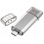 RAOYI 128GB USB C Flash Drive USB C and A Dual USB 3.0 Stick USB Type-C Memory Stick Thumb Drive for Smartphones, Tablets, Macs and Computers, Sliver