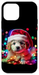 Coque pour iPhone 12 mini Motif chien de Noël mignon pour bébé chiot