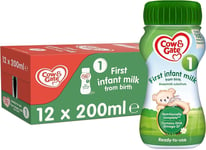 Cow & Gate 1 First Infant Baby Milk Ready to Use Liquid Formula, from Birth, 20