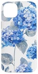 Coque pour iPhone 14 Plus Aquarelle Floral Bleu Hortensias Pretty Blue Floral