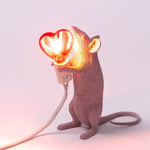 Mouse Lamp Valentine`s day Bordslampa USB Rosa