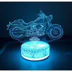 Harley Davidson Motorcykel Lampa Nattljus Presenter 3D 7 Färg