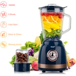 blender smoothie avec 2 bouteilles portables 1000W, 6 lames en inox, sans BPA