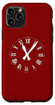 iPhone 11 Pro Clock Ticking Hour Vintage in White Color Case