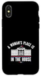 Coque pour iPhone X/XS A Woman's Place de Kamala Harris se trouve à la Maison Blanche