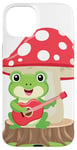 Coque pour iPhone 15 Plus Anime Kawaii Musical Frog Mushroom