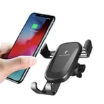 Support Universel De Voiture Avec Chargeur Sans Fil Qi Wireless À Induction Pour Xiaomi Mi 9t - Station De Chargement Fast Charge Avec Patch De Compatibilité Xiaomi Mi9t (Récepteur De Charge) Inclus