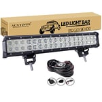 AUXTINGS 45,7 cm inch 108W Barre Lumineuse LED Spot inondation Combo Faisceau Offroad LED Lampe de Travail pour Off-Road Véhicules 4x4 ATV Utvs