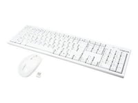 LogiLink Combo Set with Autolink - Ensemble clavier et souris - sans fil - 2.4 GHz - Allemand - blanc