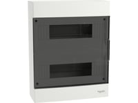 Schneidere Schneider Utanpåliggande Elcentral 2X12 Ip40 Ik07 Easy9 Eu Ez9eu-2-12-Nt-T Ez9euc212 Vit Transparent Dörr