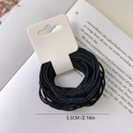 10pcs Black Hair Ties For Thick Thin Hair High Elasticity Gentle Secure Pony XAT