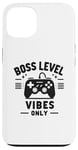 Coque pour iPhone 13 Boss Level Vibes Only Gamer Fun