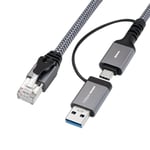 Microconnect CAT6 FTP to USB A-C adapter