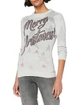 [Large] The Christmas Workshop Women's Merry Christmas Stars Jumper, Grey, Large