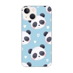 Coque Iphone 13 panda bleu