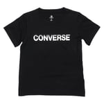 Converse Boys Gloss Kids Black T-Shirt Cotton - Size 5-6Y