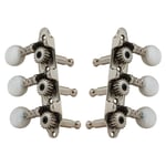 Grover 608N Sta-Tite Mini 3-On-A-Plate Guitar Machine Heads, 3+3 - Nickel