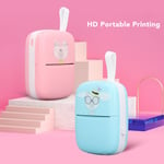 (Pink) Mini Thermal Printer Pocket Thermal Printer Widely Use Connection