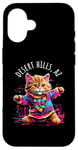 iPhone 16 Desert Hills Arizona Dancing Cat Colorful Cute Kitty Design Case