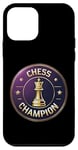 Coque pour iPhone 12 mini Champion d'échecs Maître Joueur Tournoi Vainqueur Grandmaster