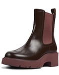 Camper Women's Milah Chelsea Bootie, Bordeaux 1, 7.5 UK