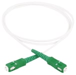 Fiberkabel SC/APC-SC/APC, Hvit, 12m