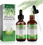 2PCS Rosemary Hair Growth Oil, Rosemary Oil for Hair Growth & Skin Care, 100% Na