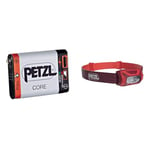 PETZL - Batterie Core - Unisex, Noir, Taille Unique & Lampe TIKKINA v2 - Unisex, Rouge, Taille Unique