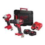 Milwaukee M18 BLPP2A3-502X Verktøysett med batteri og lader