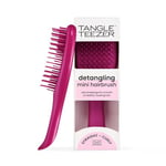 Tangle Teezer Brosse à cheveux démêlante ultime, élimine les nœuds et réduit la casse, mini brosse à cheveux pour voyage, petites mains et tous types de cheveux, framboise électrique