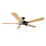 Cecotec Ventilateur de Plafond EnergySilence Aero 540. 60 W, Diamètre de 132 cm, 5 Pales Réversibles, 3 Vitesses, Fonction Hiver Noyer (Diamètre 132 cm)