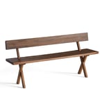 Zanat - Touch Bench with backrest, 100, Oljad valnöt - Studioilse - Träfärgad - Trä