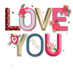 Valentine's Day Card - Love You - 3D - Talking Pictures Luxury NEW