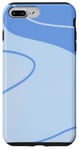 Coque pour iPhone 7 Plus/8 Plus Bleu clair Boho neutre abstrait ligne art design