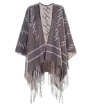 London Shawl - Brown With Beige