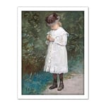 Artery8 Mauve Daughter Of The Artist 1875 Painting Artwork Framed Wall Art Print 18X24 Inch