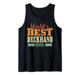 Retro Motif Worlds Best Deckhand Tank Top