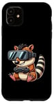 Coque pour iPhone 11 Animal de joueur mignon avec des lunettes VR Cartoon