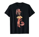 LP Record Vintage Lofi Pin Up Girl in Heels - Aesthetic LoFi T-Shirt